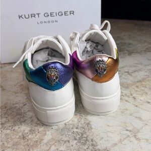 Kurt Geiger White Sneakers with Metallic Accents